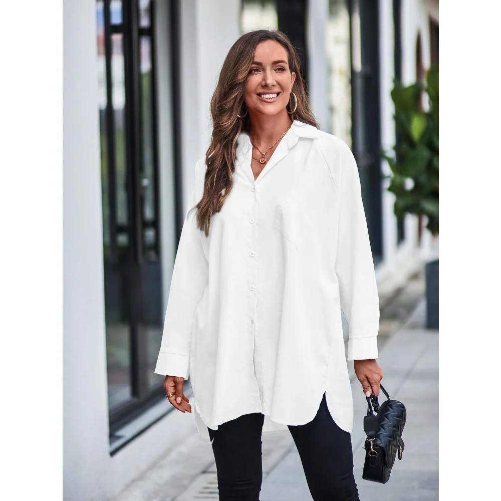Womens Tops and Blouses Solid Color Long-sleeved Single-breasted Shirt 2023 Autumn New Casual Shirts
Womens Tops and Blouses Solid Color Long-sleeved Single-breasted Shirt 2023 Autumn New Casual Shirts