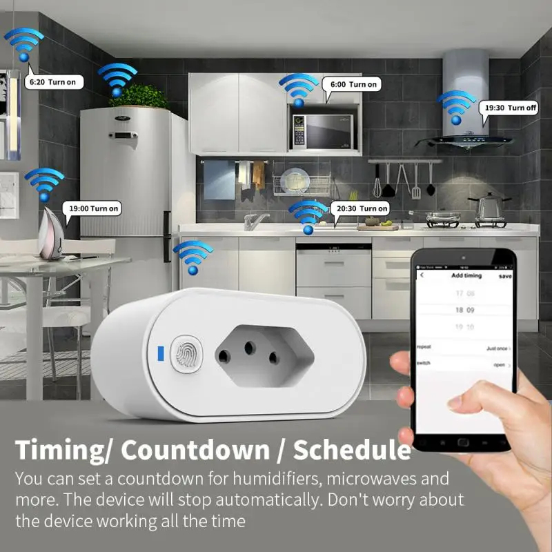 Tuya WIFI Smart Plug 16A EU/US/UK/ /BR Smart Socket Smart Life App Remote Control Timer Outlet For Alexa Home
Tuya WIFI Smart Plug 16A EU/US/UK/ /BR Smart Socket Smart Life App Remote Control Timer Outlet For Alexa Home