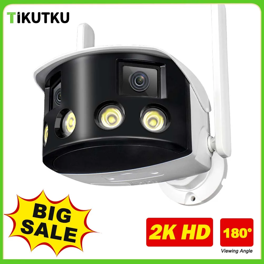 2K 4MP Dual Lens Bullet Camera Outdoor WiFi Security Protection CCTV 180° Ultra Wide Angle Video Surveillance Smart Home
2K 4MP Dual Lens Bullet Camera Outdoor WiFi Security Protection CCTV 180° Ultra Wide Angle Video Surveillance Smart Home