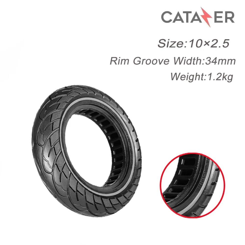 

10 Inch 10x2.5 Honeycomb Tire Non Pneumatic Tyre for Xiaomi/ Inmotion/ Iconbit/ New Dualtron/ Inokim OX/Zero 10