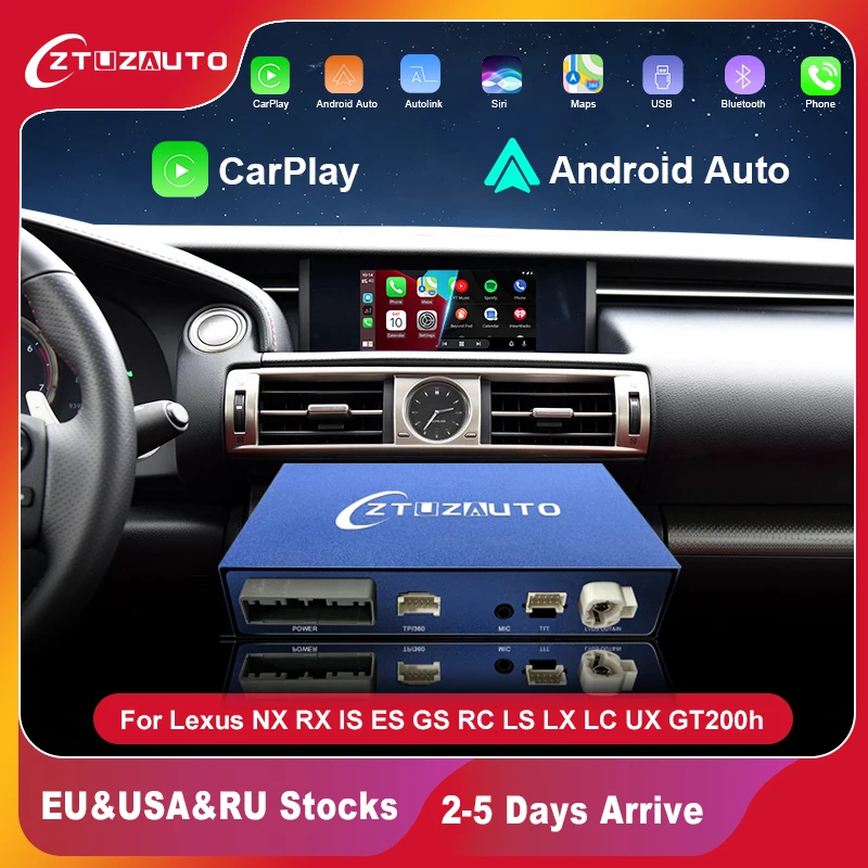 

Wireless CarPlay for Lexus NX RX IS ES GS RC CT LS LX LC UX GX, 2014-2022 Android Auto Mirror Link AirPlay Car Play Functions