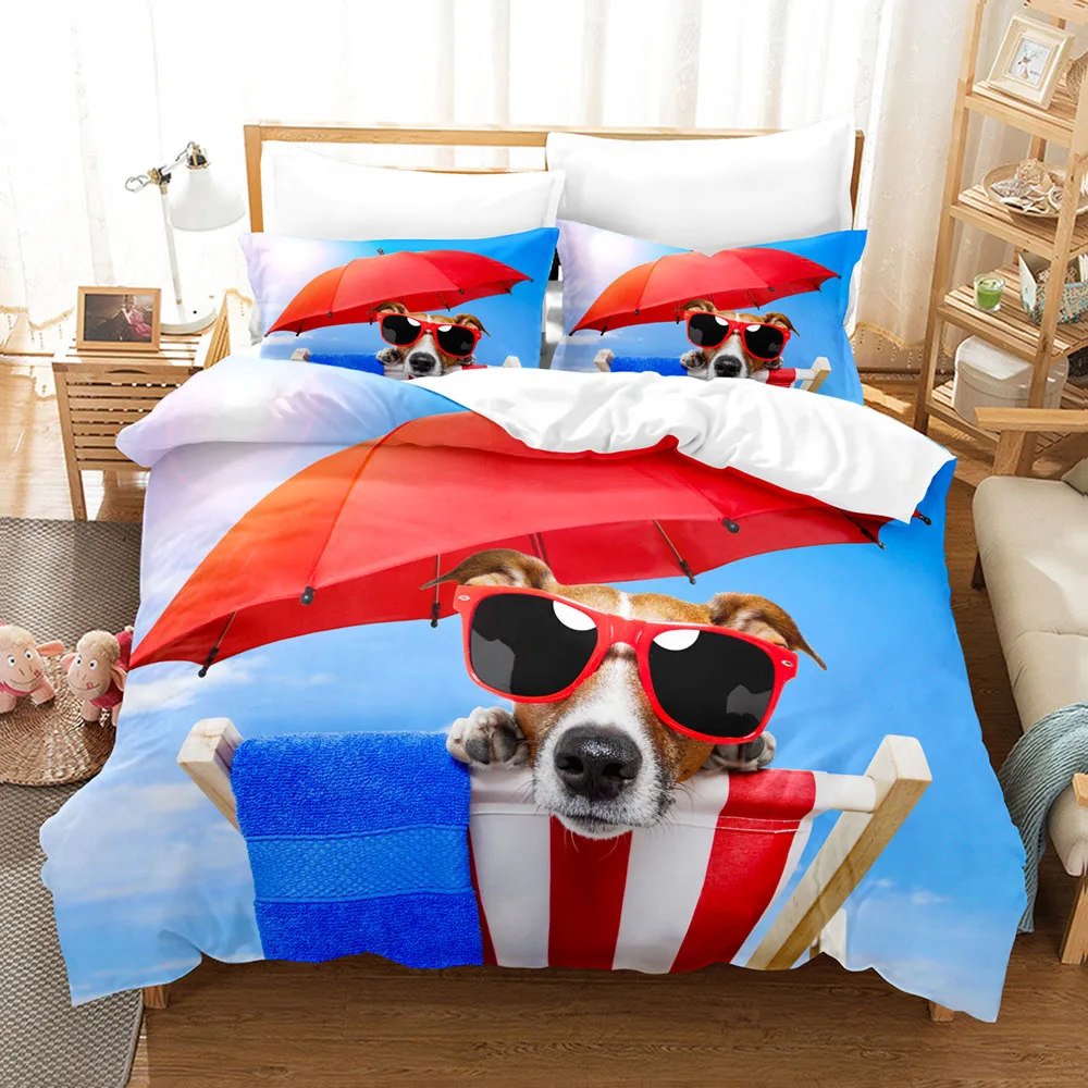 

3D The Dog Bedding Sets Duvet Cover Set With Pillowcase Twin Full Queen King Bedclothes Bed Linen