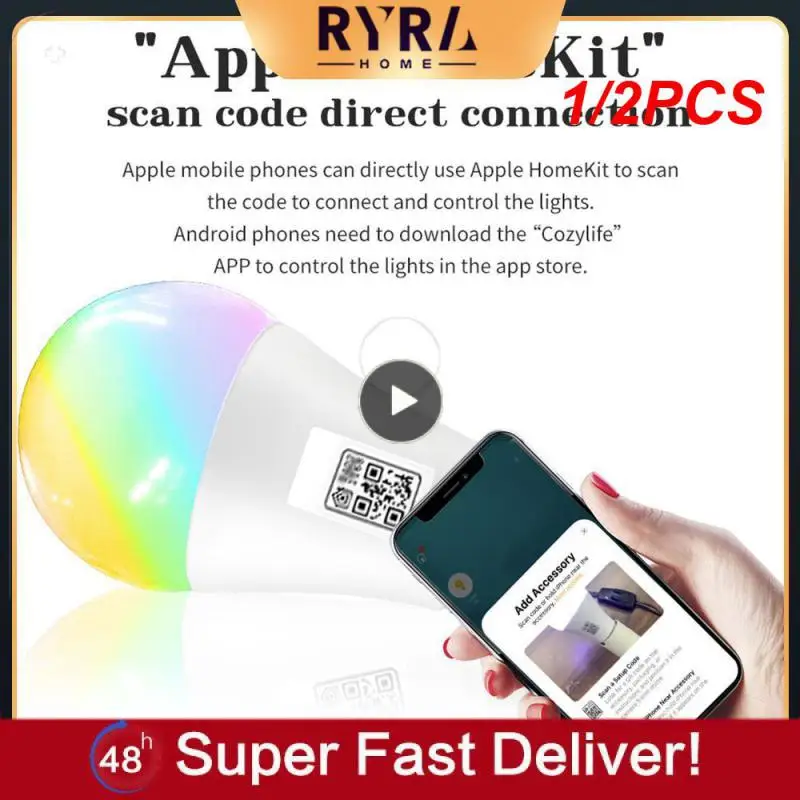 1/2PCS Genuine Homekit WiFi Smart LED Lamp GU10 E14 E27 RGB Light Bulb Siri Voice APP Control Work For Home kit Alexa
1/2PCS Genuine Homekit WiFi Smart LED Lamp GU10 E14 E27 RGB Light Bulb Siri Voice APP Control Work For Home kit Alexa