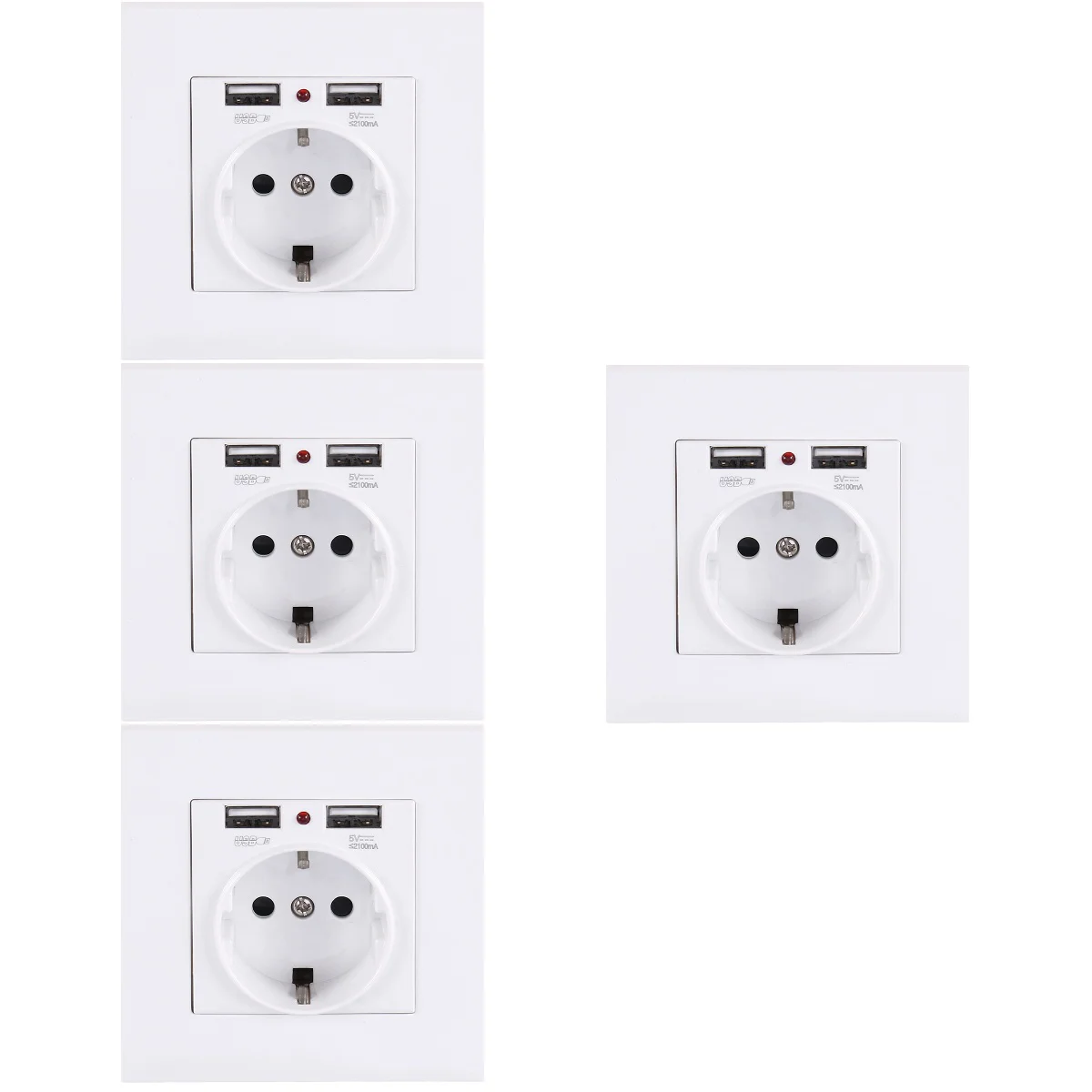 Set 4 Face Plates Electrical Outlets Fireproof Socket Panel Wall European Style Double
Set 4 Face Plates Electrical Outlets Fireproof Socket Panel Wall European Style Double