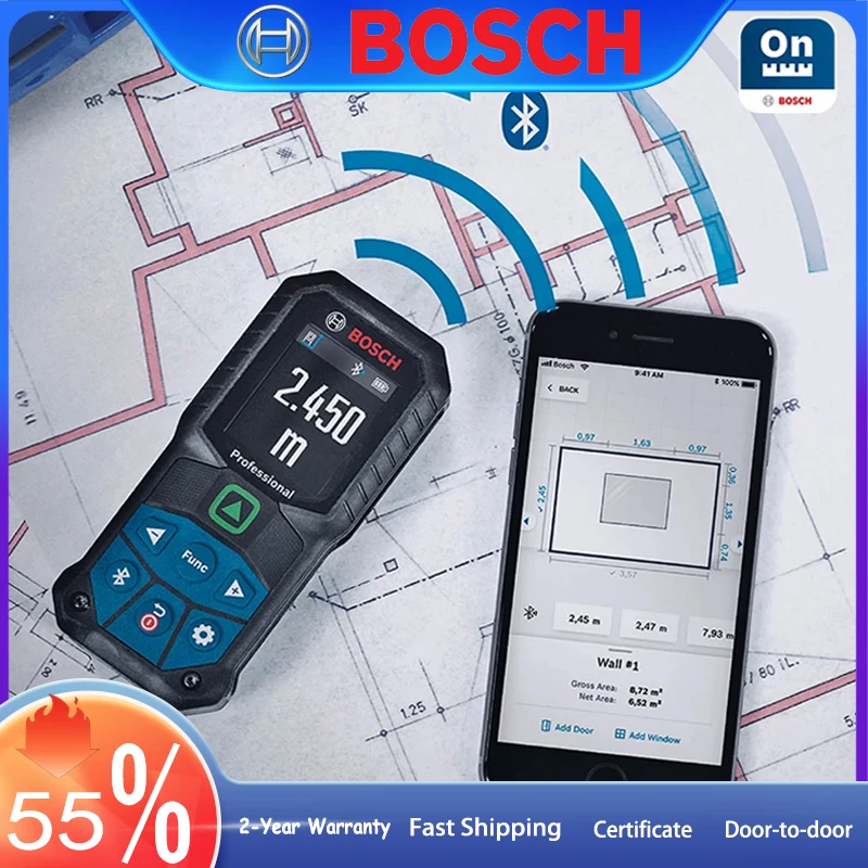 Bluetooth Laser Range Finder Professional BOSCH GLM Multipurpose Green Light Measurement Visualization Digital Tape Measure
Bluetooth Laser Range Finder Professional BOSCH GLM Multipurpose Green Light Measurement Visualization Digital Tape Measure