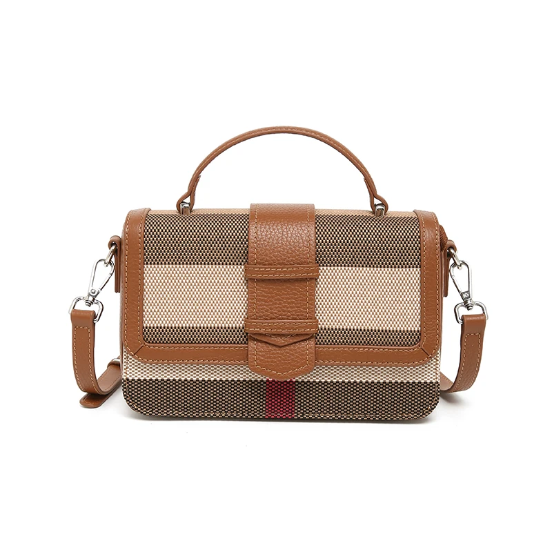 2023 Plaid Women Handbags Small Genuine Leather Shoulder Bags Excellent Stripe Canvas Purse Brand Design Cowhide Messenger Bag
2023 Plaid Women Handbags Small Genuine Leather Shoulder Bags Excellent Stripe Canvas Purse Brand Design Cowhide Messenger Bag