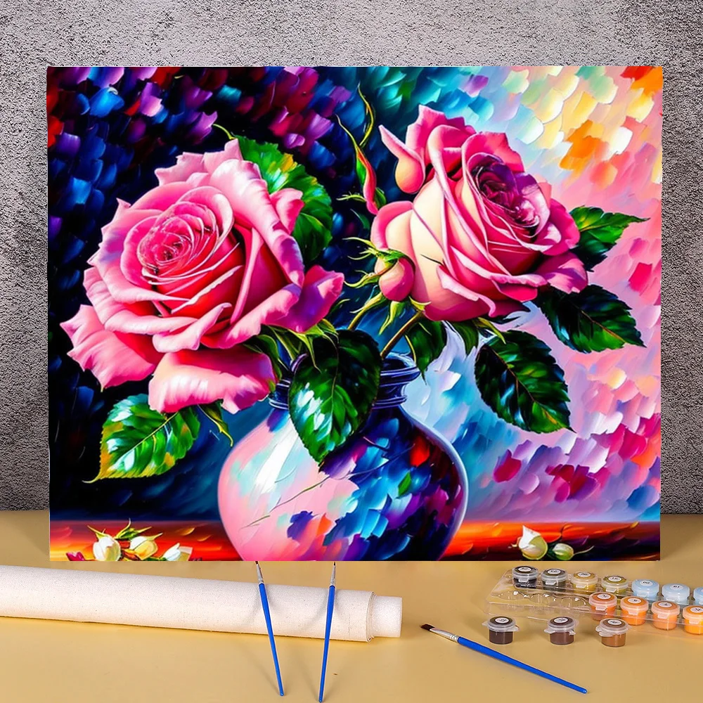 Coloring By Numbers On Canvas Rose Flower Vase Kits For Adults Children Handpainted Diy Oil Painting Package Home Decor Gift
Coloring By Numbers On Canvas Rose Flower Vase Kits For Adults Children Handpainted Diy Oil Painting Package Home Decor Gift