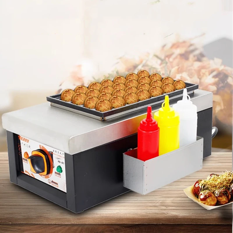 

40MM*28PCS Commercial Japanese Octopus Ball Takoyaki Grill Machin Gas / Electric 4CM Takoyaki Maker