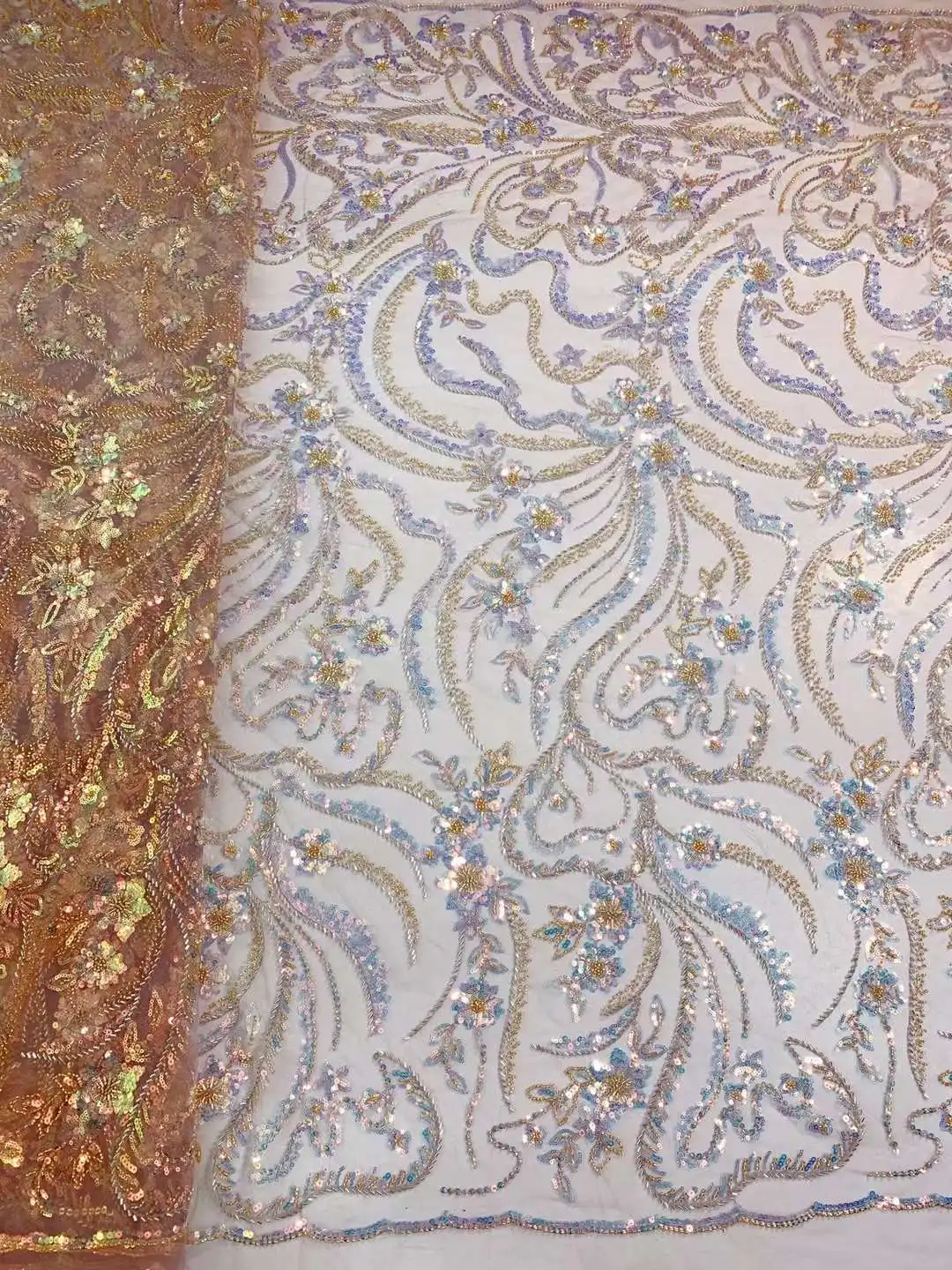 Super Nice Beaded Fabric With Sparkling Sequins Beads Embriodery French Tulle lace Africa fabric For Evening dresses Long dress
Super Nice Beaded Fabric With Sparkling Sequins Beads Embriodery French Tulle lace Africa fabric For Evening dresses Long dress