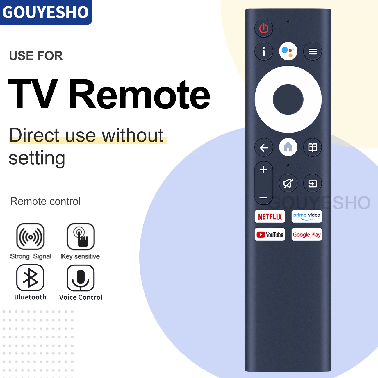 

New Voice Remote Control HS-8AA N030107-002220-001 for BGH skyworth Smart TV