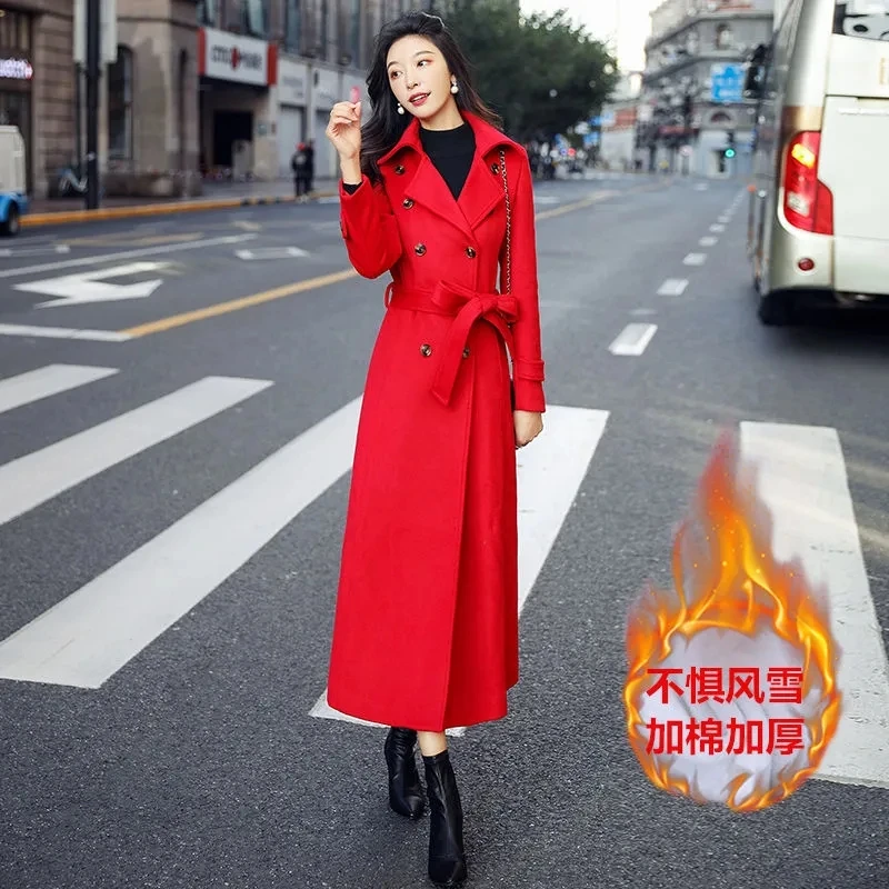 Wool Coat Women Large Size Long Waist Slim Double Breasted Woolen Jacket Female 2022 New Fashion All-match Casual Outerwear
Wool Coat Women Large Size Long Waist Slim Double Breasted Woolen Jacket Female 2022 New Fashion All-match Casual Outerwear