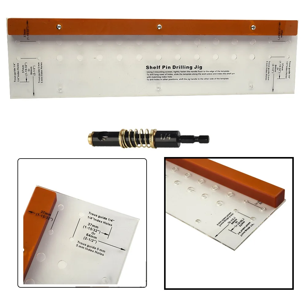 Drilling Jig And Drill Bit Durable And Practical Dowel Jig Shelf Pin Drilling Furniture Cabinet Door Hole Drill Guide Tool
Drilling Jig And Drill Bit Durable And Practical Dowel Jig Shelf Pin Drilling Furniture Cabinet Door Hole Drill Guide Tool