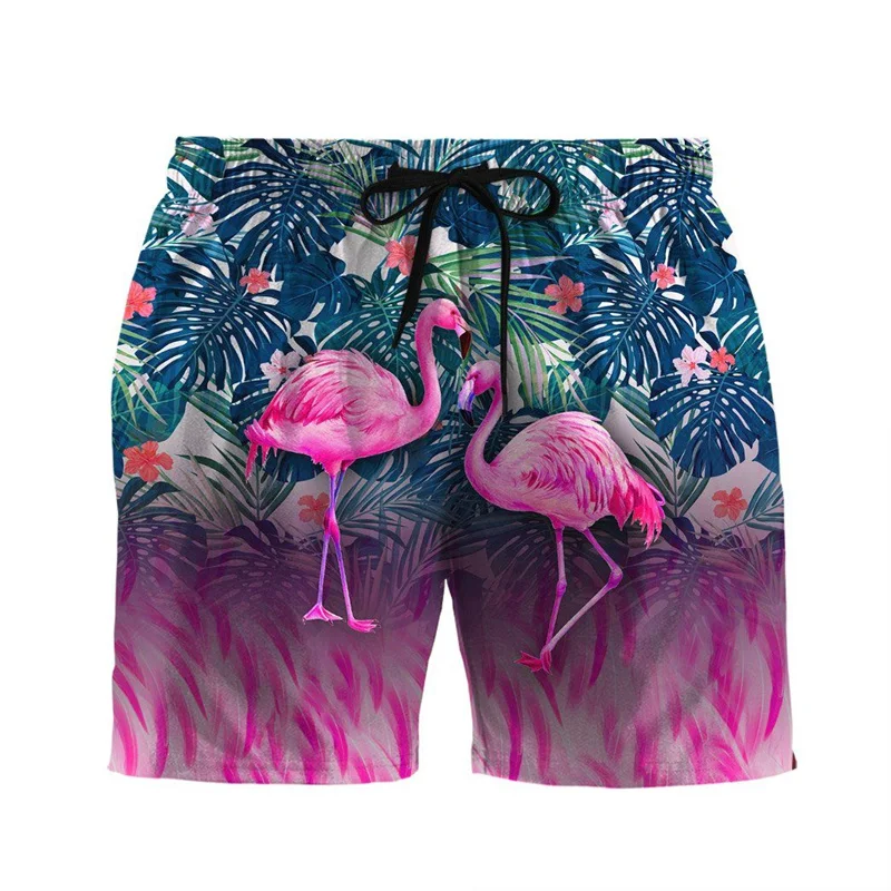 

Cute Rooster Duck Hawaiian Beach Shorts Men 3d Print Flamingo Parrot Surfing Board Shorts Summer Outdoor Street Short Pants