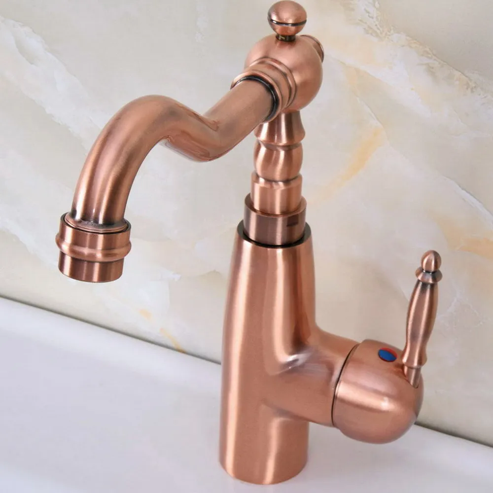 Antique Red Copper Single Lever Handle Swivel Spout Basin Faucet Deck Mount Kitchen Bathroom Sink Hot And Cold Taps 2nf630
Antique Red Copper Single Lever Handle Swivel Spout Basin Faucet Deck Mount Kitchen Bathroom Sink Hot And Cold Taps 2nf630