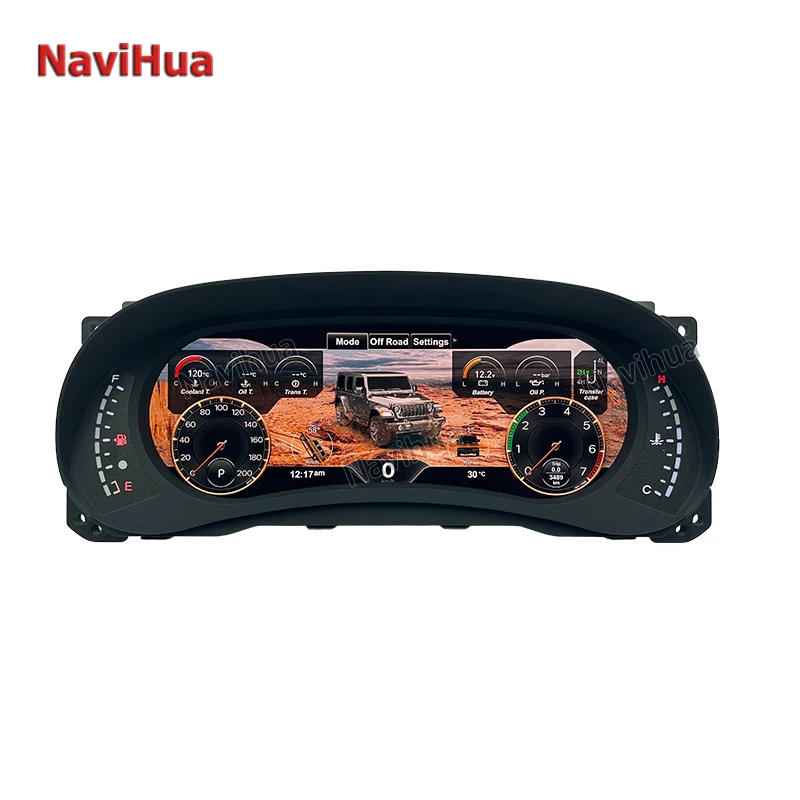 

New Upgrade 12.3 inch LCD Dashboard Auto Gauges Speedometer Linux System Instrument Digital Cluster forJeep Wranger 2011-2018