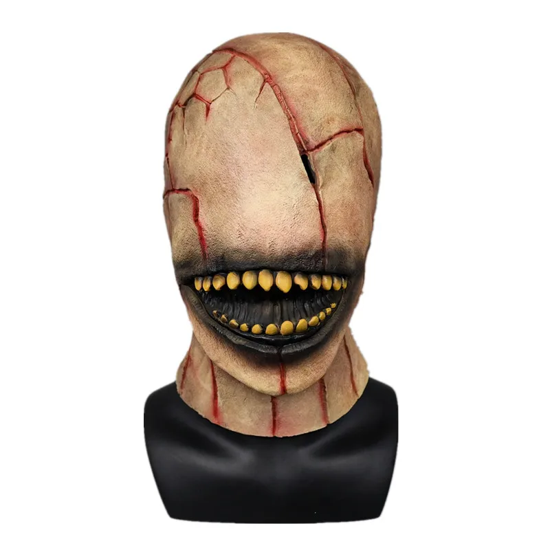 

Улыбающееся лицо, страшная латексная полноголовая маска из фильма ужасов, реквизит для косплея на Хэллоуин