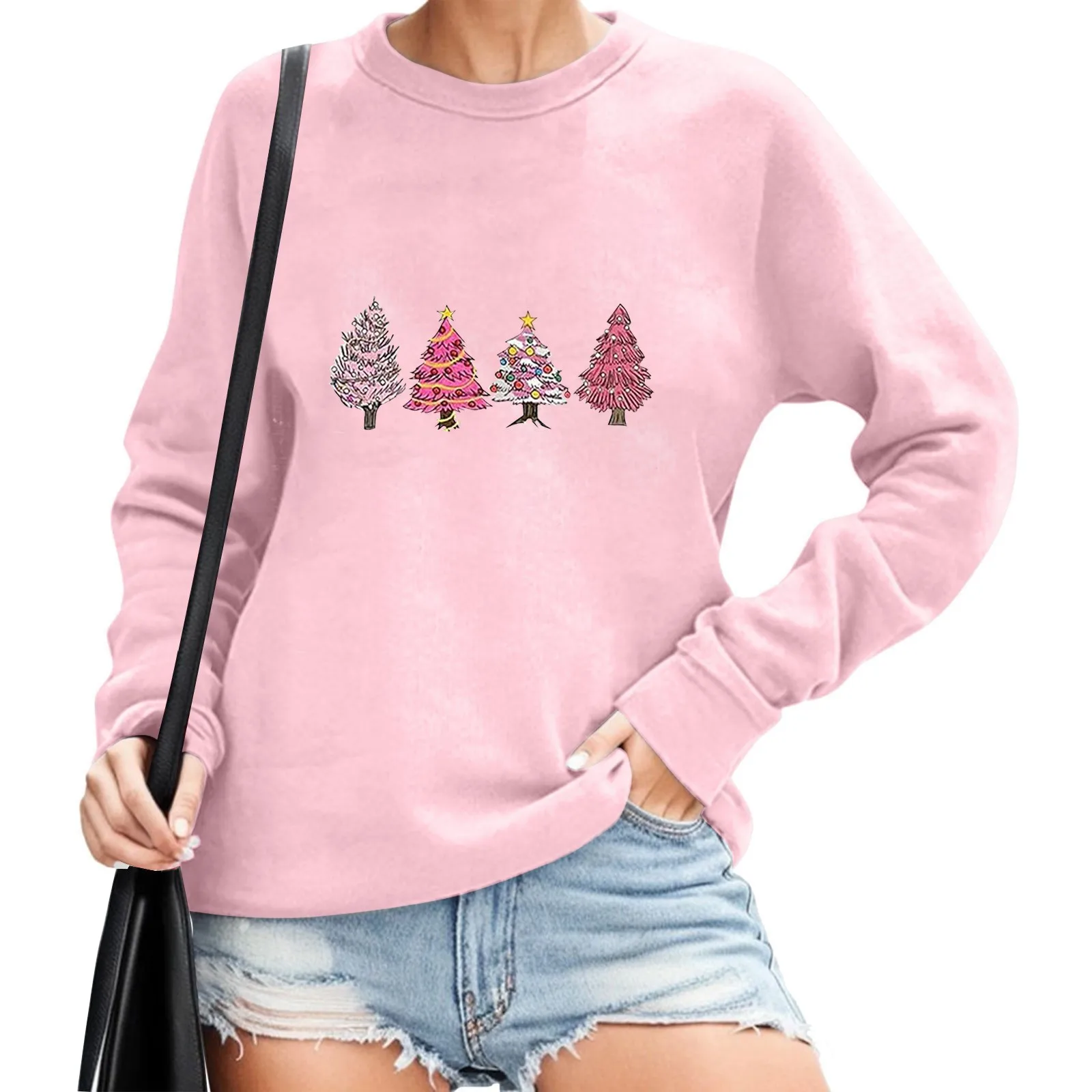 Women's Christmas Tree Cute Print Top Long Sleeve Shirt Pullover Sweatshirt Cute Sweatshirts for Women
Women's Christmas Tree Cute Print Top Long Sleeve Shirt Pullover Sweatshirt Cute Sweatshirts for Women