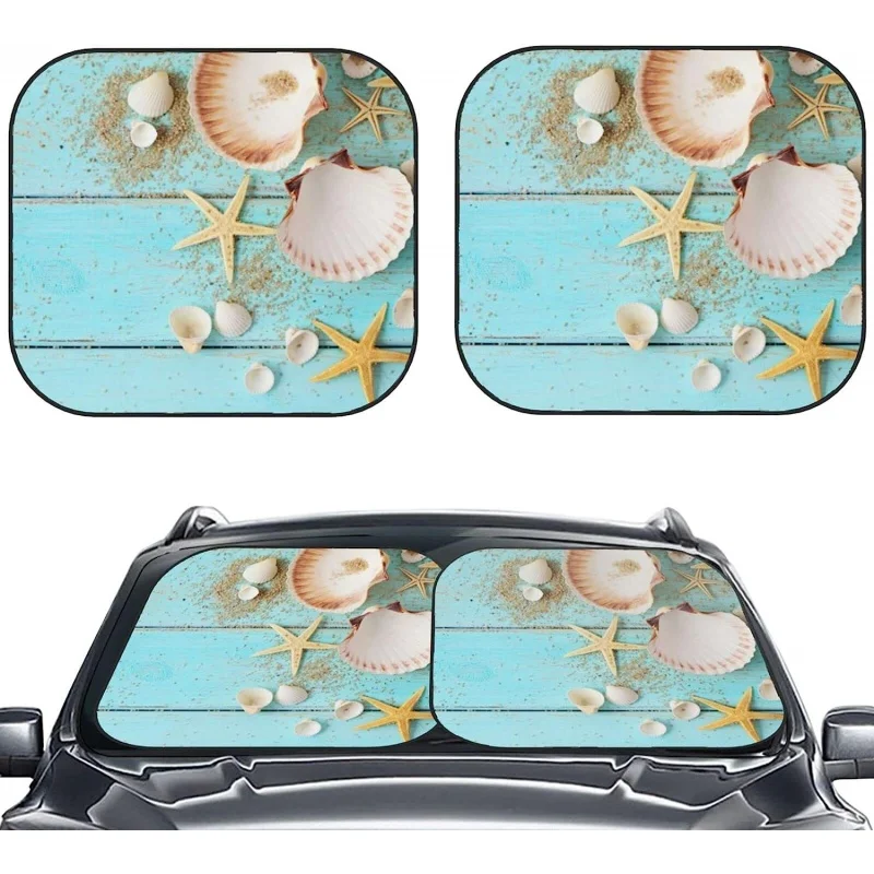 Summer Seashell Seastar Car Windshield Sun Shade Auto Foldable 2pcs Window Sunshades for Most Windshield Fodable Sun Visor
Summer Seashell Seastar Car Windshield Sun Shade Auto Foldable 2pcs Window Sunshades for Most Windshield Fodable Sun Visor