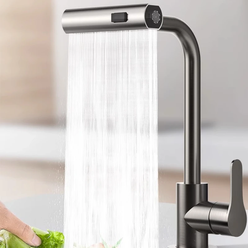 Waterfall Kitchen Faucets Hot Cold Mixer Rainfall Spray Bathroom Basin Sink Faucet 3 Model Rotation Stainless Steel Tap
Waterfall Kitchen Faucets Hot Cold Mixer Rainfall Spray Bathroom Basin Sink Faucet 3 Model Rotation Stainless Steel Tap