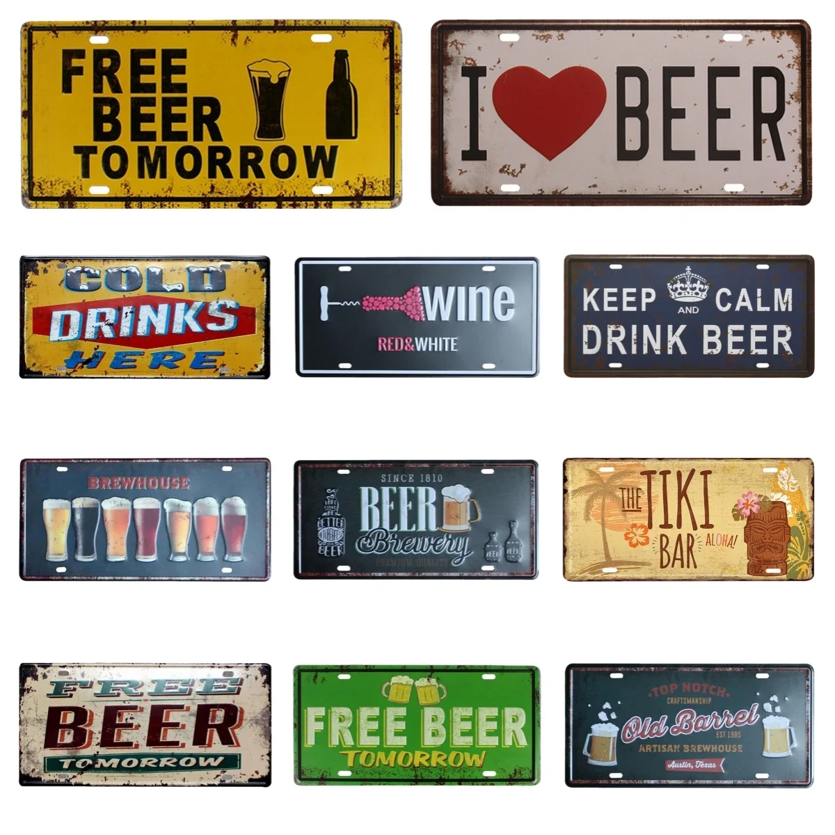 

Welcome Beer Zone Cold Beer Signs Front Door Bar Pub Cafe Wall Decor Retro Metal Tin Sign Crafts Decor Car Plate License Plaques