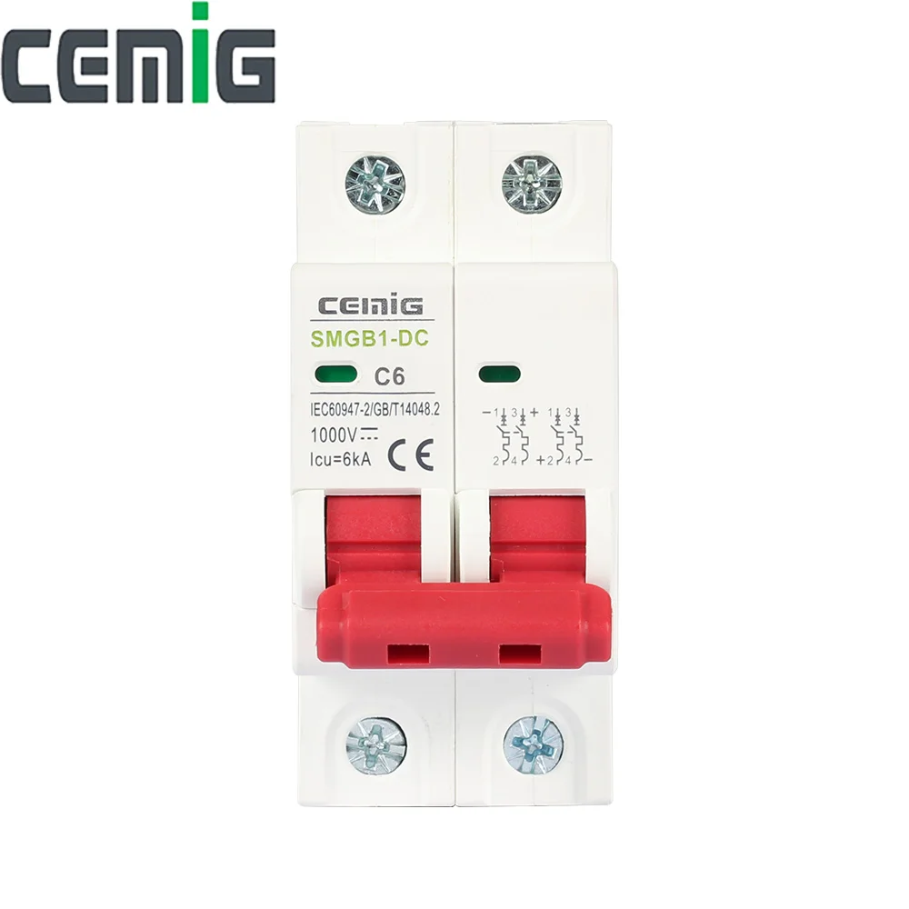 2P DC1000V Solar MCB Miniature Circuit Breaker Overload And Short Circuit Protection DC Switch 6-63A Photovoltaic PV
2P DC1000V Solar MCB Miniature Circuit Breaker Overload And Short Circuit Protection DC Switch 6-63A Photovoltaic PV
