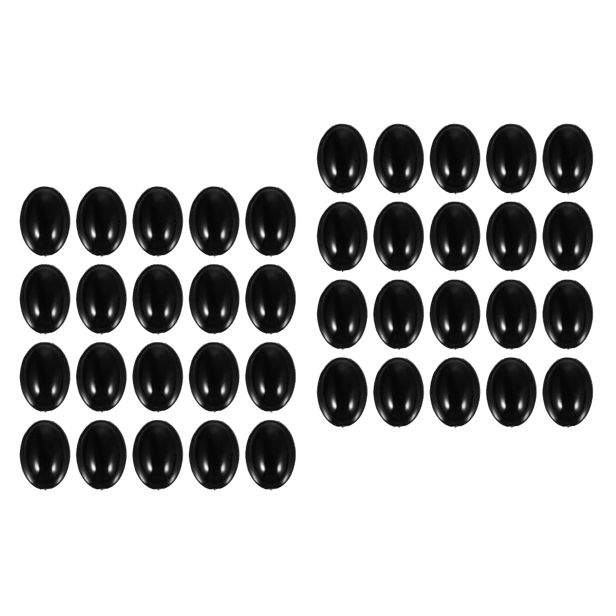 

200 Pcs Toy Nose DIY Materials Decor Decorate Plastic Oval Eyes Accessories Craft Noses Black Baby