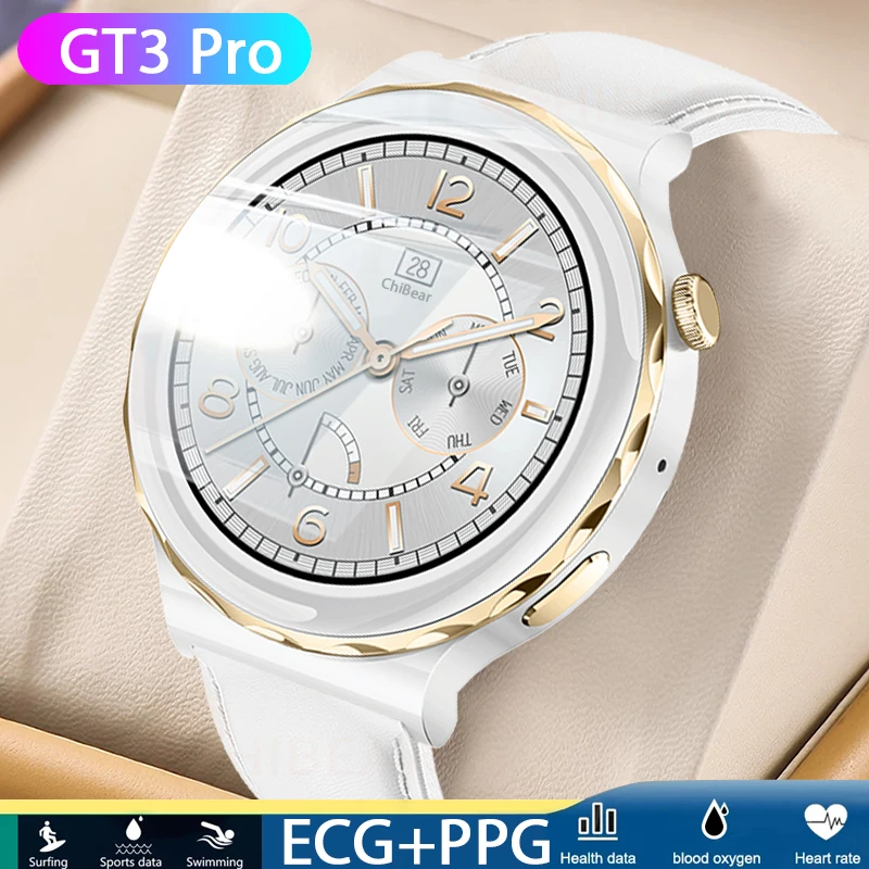 

For Huawei GT3 Pro Watch ECG+PPG Bluetooth Call Smart Watch Women HD Sreen Custom Dial IP68 Waterproof HK43 Smartwatch Ladies