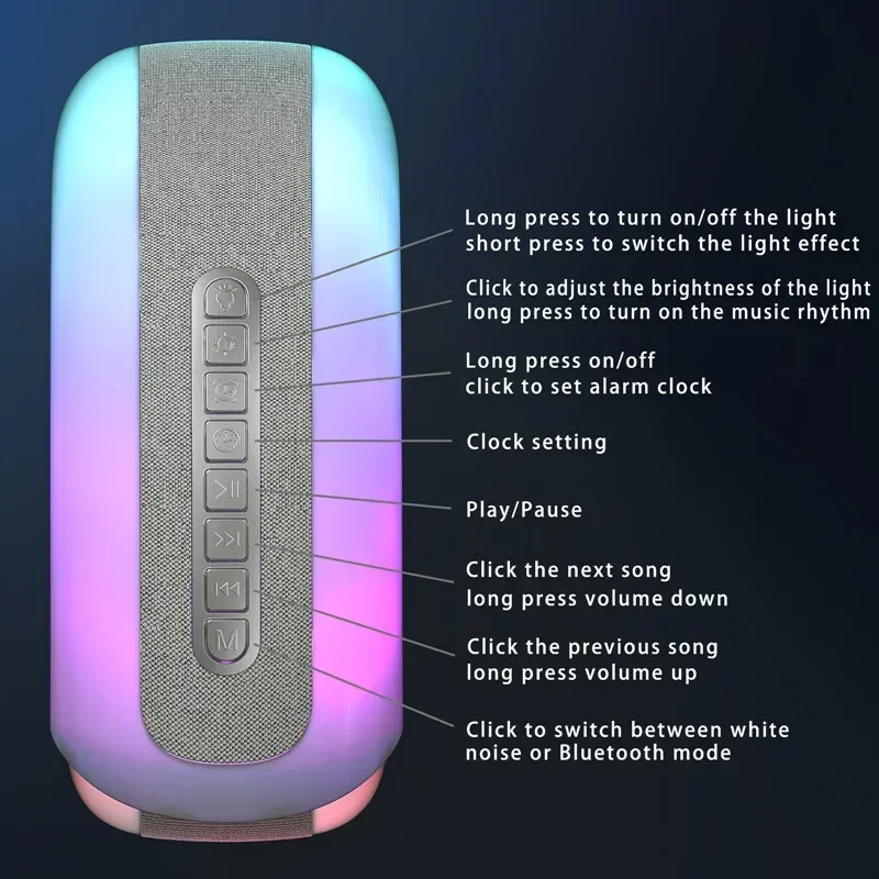 Wireless Loudspeaker Music HiFi Stereo Sound Speaker App Control LED Subwoofer Bluetooth Night Light Lamp Alarm Clock Portable
Wireless Loudspeaker Music HiFi Stereo Sound Speaker App Control LED Subwoofer Bluetooth Night Light Lamp Alarm Clock Portable