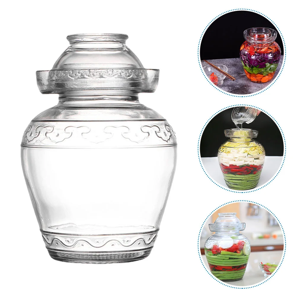 Fermentations Jar Pickle Jar 2.5L Wide Mouth Traditional Fermenting Crock Fermenter Starter Water Seal Airlock Lid Kimchi
Fermentations Jar Pickle Jar 2.5L Wide Mouth Traditional Fermenting Crock Fermenter Starter Water Seal Airlock Lid Kimchi