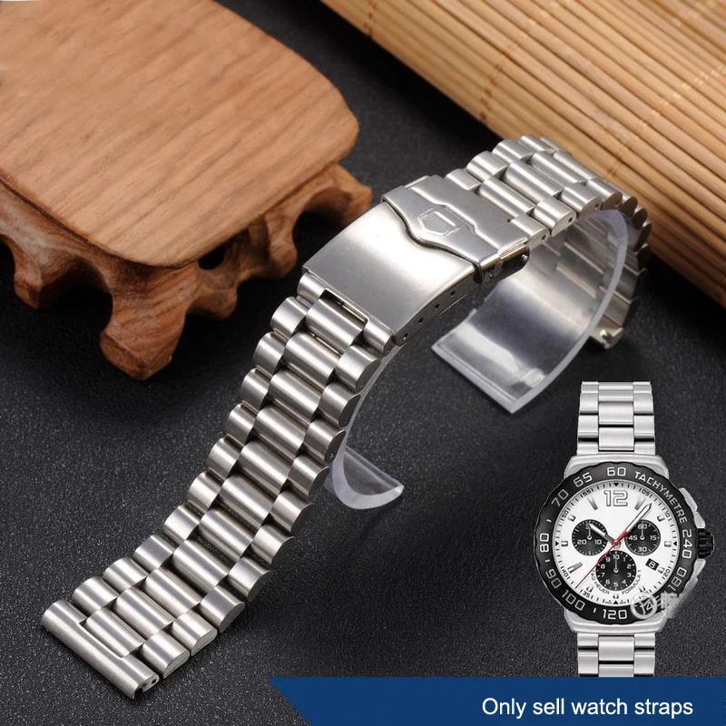 

Solid Stainless Steel Watch Strap Bracelet Watchband For Tag Heuer Calera Diving F1 Series Watch Band Steel Silver Men 22mm
