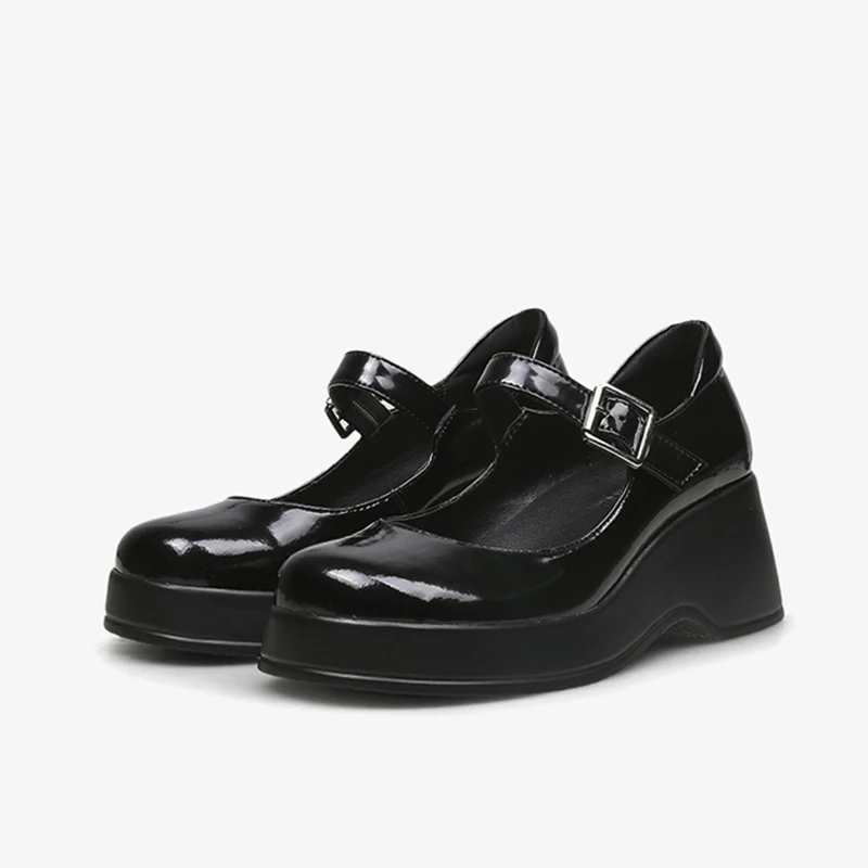 Black round toe 6.5cm high thick heels buckle straps platform casual sweet office autumn classic cozy women pumps HL439 MUYISEXI
Black round toe 6.5cm high thick heels buckle straps platform casual sweet office autumn classic cozy women pumps HL439 MUYISEXI