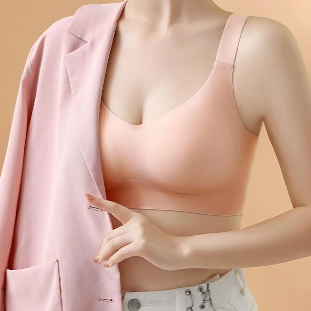 Supportive Elastic Strap Bra Breathable Wireless Brassiere Women's Soft Latex Seamless Bras Adjustable Straps Full Cup for A
Supportive Elastic Strap Bra Breathable Wireless Brassiere Women's Soft Latex Seamless Bras Adjustable Straps Full Cup for A