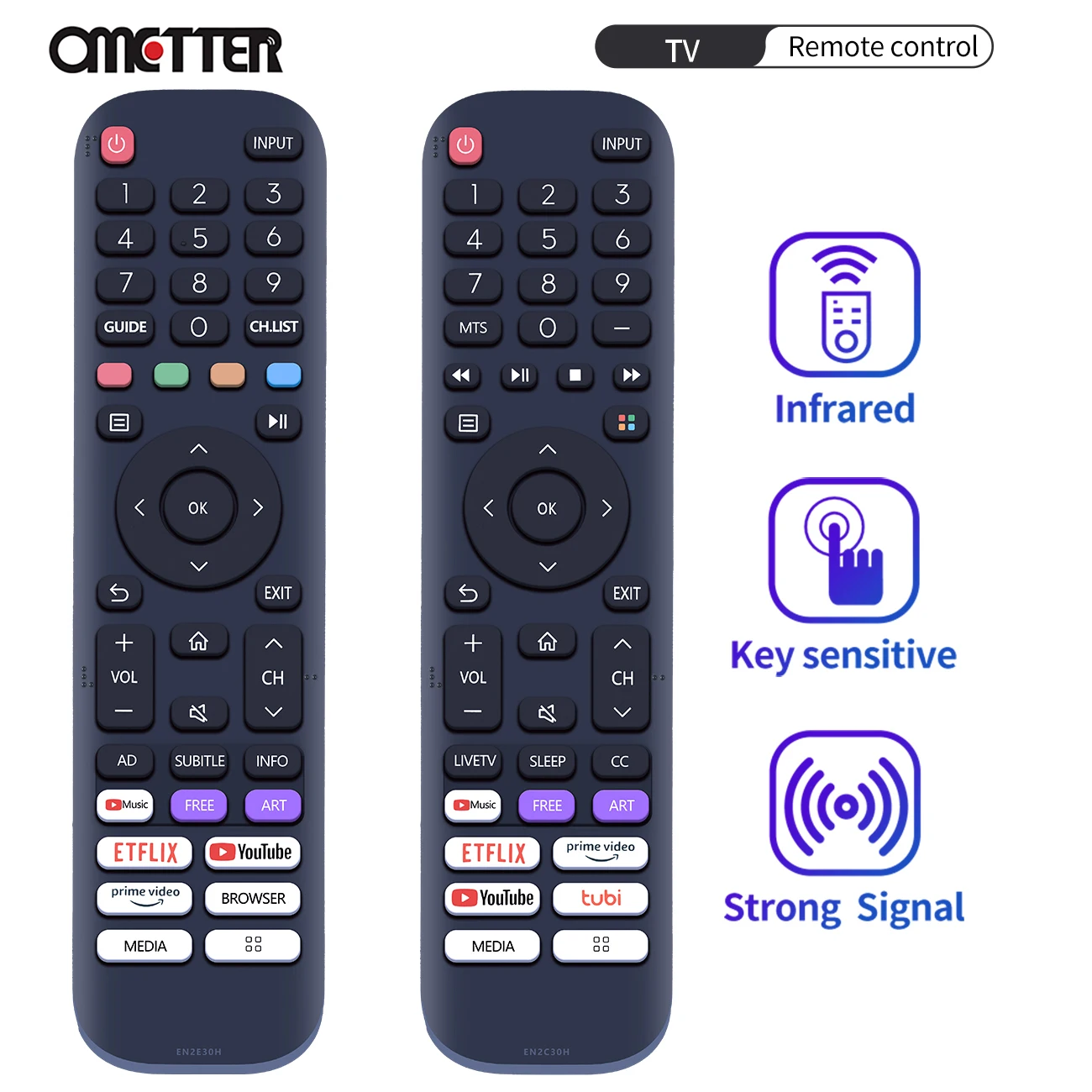 

New Original EN2C30H EN2E30H Remote Control For HISENSE VIDAA Sharp LCD Smart TV Netflix Youtube Prime Video Browser Media App