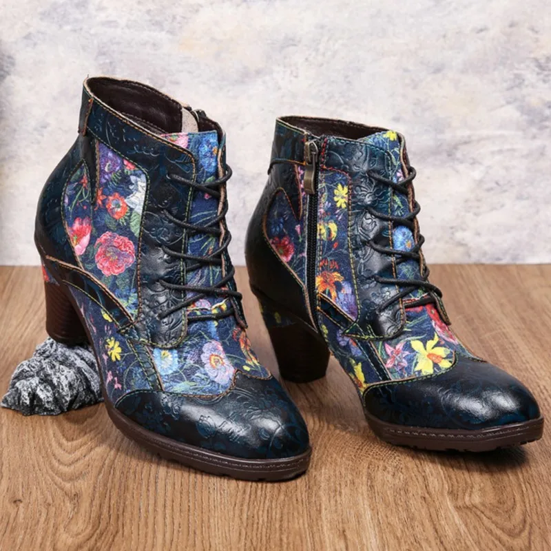YourSeason Ladies Vintage Flower High Heel Short Boots 2023 Autumn Winter Women Genuine Leather Hand Print Retro Shoes
YourSeason Ladies Vintage Flower High Heel Short Boots 2023 Autumn Winter Women Genuine Leather Hand Print Retro Shoes