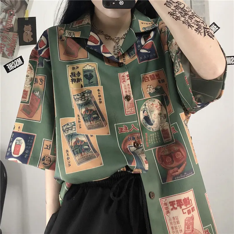 QWEEK Harajuku Blouses Woman Vintage Streetwear Japanese Style Cool Short Sleeve Oversized Button Up Shirt Alt Clothes Fashion
QWEEK Harajuku Blouses Woman Vintage Streetwear Japanese Style Cool Short Sleeve Oversized Button Up Shirt Alt Clothes Fashion