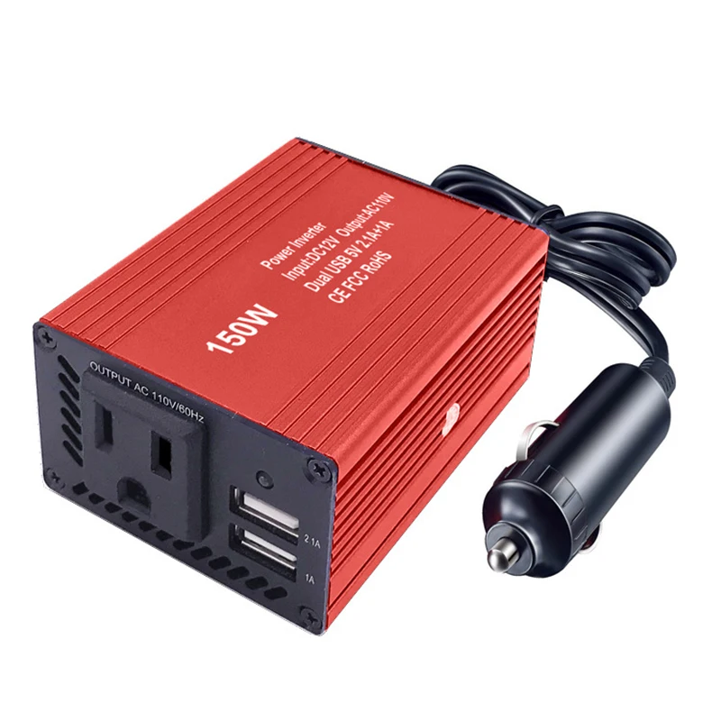 Автомобильный инвертор с двумя USB-портами, 300 Вт, 12 В постоянного тока в 110 В переменного тока
Автомобильный инвертор с двумя USB-портами, 300 Вт, 12 В постоянного тока в 110 В переменного тока
