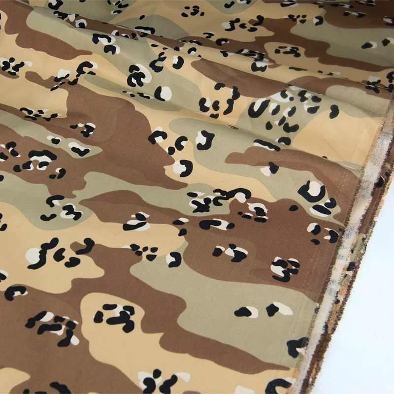 

1.48m Width Desert Spot Chocolate Chip Camouflage Fabric Cotton Twill Clothing Tablecloth Sofa Cover DIY Materials