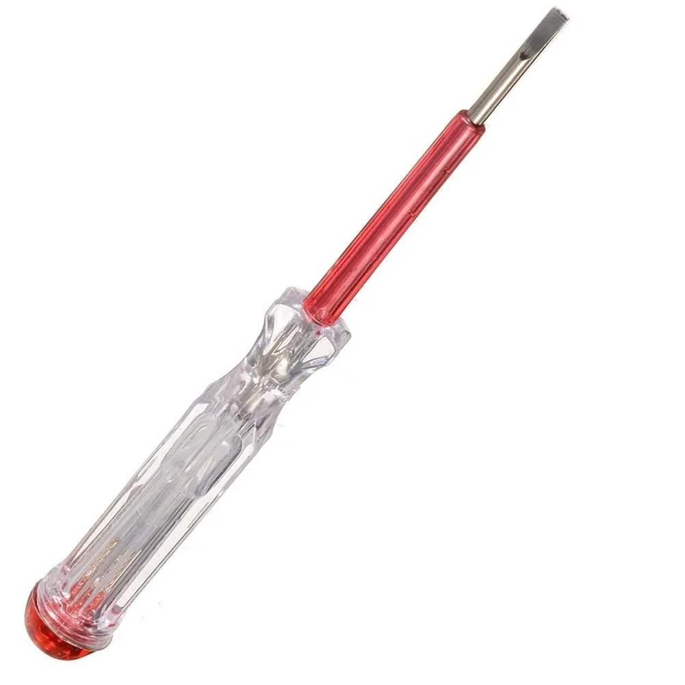 1Pc Voltage Tester Pen Screw Driver 100V-500V 130*10mm Durable Circuit Electric Tester Pen Current Measurement Hand Tool
1Pc Voltage Tester Pen Screw Driver 100V-500V 130*10mm Durable Circuit Electric Tester Pen Current Measurement Hand Tool