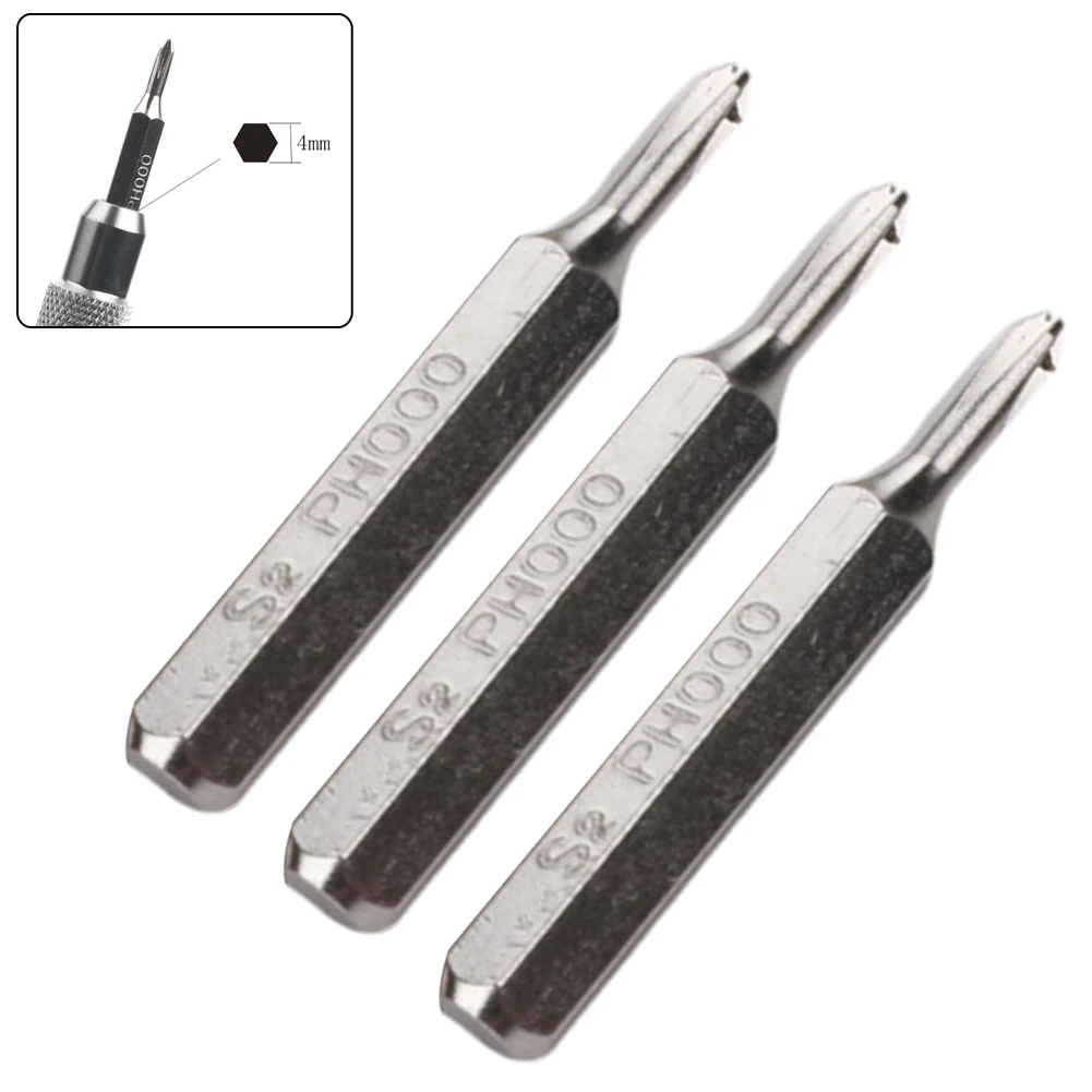 Brand New Screwdriver Bits Cross Screwdriver For Power Tools Magnetic Bits PH000 Sandblasted/Chrome Silver 3 Pcs
Brand New Screwdriver Bits Cross Screwdriver For Power Tools Magnetic Bits PH000 Sandblasted/Chrome Silver 3 Pcs