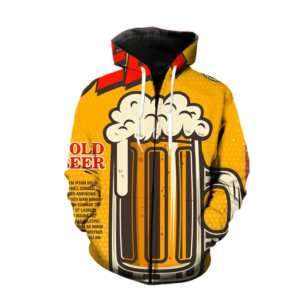 Cartoon Beer Festival Men's Zipper Hoodie 2022 Hot Sale Tops 3D Printed Oversized With Hood Jackets Cool Casual Hip Hop Teens
Cartoon Beer Festival Men's Zipper Hoodie 2022 Hot Sale Tops 3D Printed Oversized With Hood Jackets Cool Casual Hip Hop Teens