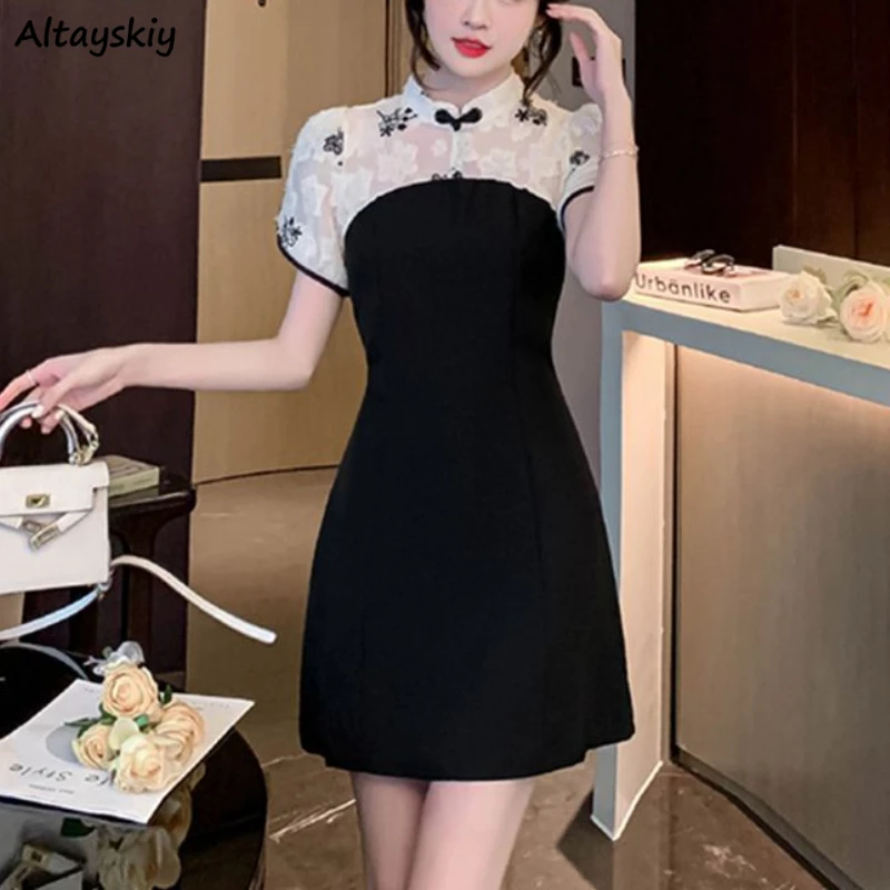 Женское мини-платье в китайском стиле, элегантное винтажное Повседневное платье с принтом, модель 2023 на лето,
Женское мини-платье в китайском стиле, элегантное винтажное Повседневное платье с принтом, модель 2023 на лето,