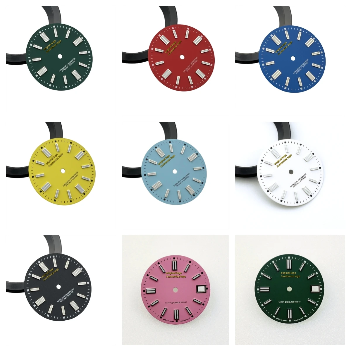 

diver NH34 NH35 NH36 dial seikomod with date mod kits 28.5mm luminous face watch customize with logo