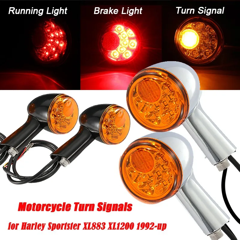 Motorcycle Turn Signals LED Turn Signal Lights Mini Blinker Day Running Brake Turn Light Lamp for Harley Sportster XL883 XL1200
Motorcycle Turn Signals LED Turn Signal Lights Mini Blinker Day Running Brake Turn Light Lamp for Harley Sportster XL883 XL1200
