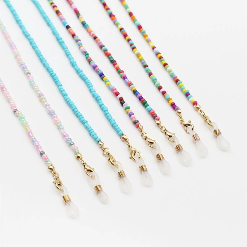 Ladies Fashion Boho Color Mask with Beaded Glasses Chain Cute Face Mask Lanyard Non-Slip Ladies Necklace for Glasses Sunglasses
Ladies Fashion Boho Color Mask with Beaded Glasses Chain Cute Face Mask Lanyard Non-Slip Ladies Necklace for Glasses Sunglasses