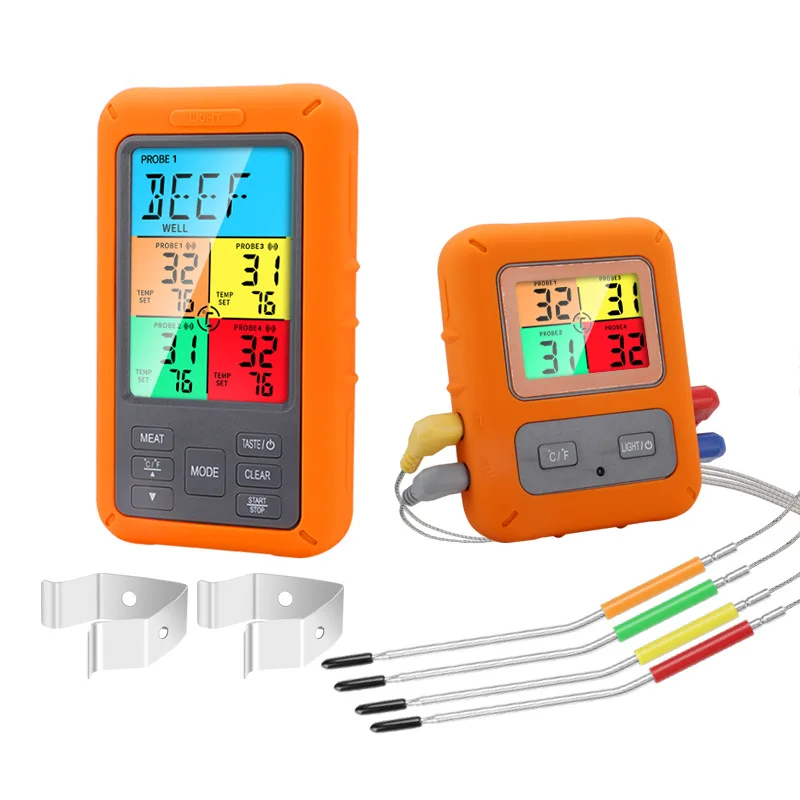 Digital Wireless Kitchen Thermometer For Oven Meat Water Food Barbecue Oven Cooking Tool Temperature Gauge Alarm With 4 Probes
Digital Wireless Kitchen Thermometer For Oven Meat Water Food Barbecue Oven Cooking Tool Temperature Gauge Alarm With 4 Probes