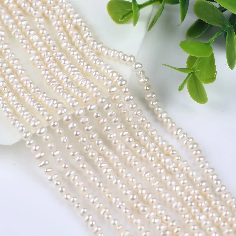 Hot selling 3-3.5mm/3-4mm natural white freshwater pearl potato shape pearls strands wholesale
Hot selling 3-3.5mm/3-4mm natural white freshwater pearl potato shape pearls strands wholesale