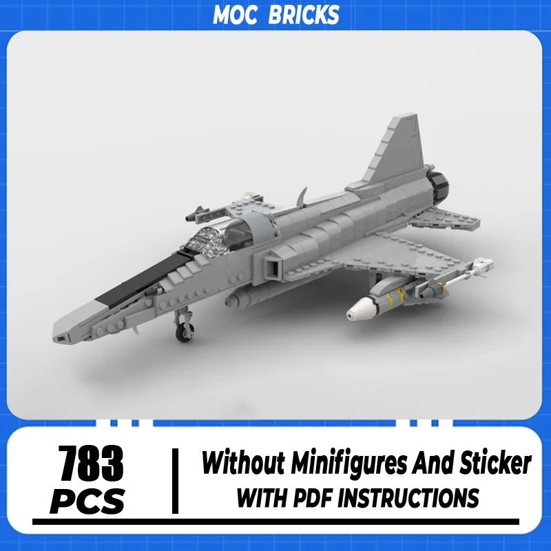 

Military Series 1:35 Scale Moc Building Blocks F-20 Tigershark Model Technology Fighter Bricks DIY Assembly Toys Gifts