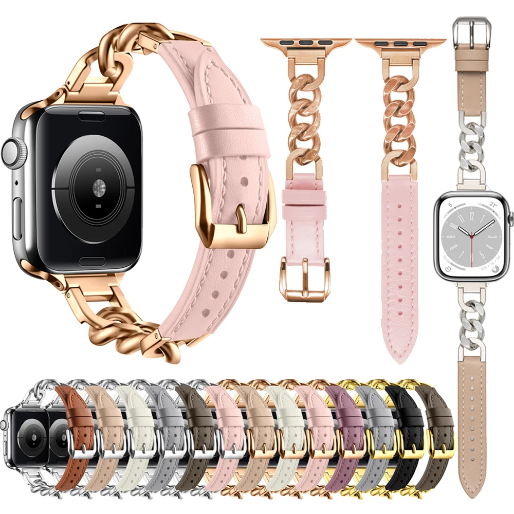 Ремешок кожаный для Apple Watch Band Ultra, металлический браслет для Iwatch series 8 7 6 SE 5 3, 49 мм 41 мм 45 мм 44 40 мм
Ремешок кожаный для Apple Watch Band Ultra, металлический браслет для Iwatch series 8 7 6 SE 5 3, 49 мм 41 мм 45 мм 44 40 мм