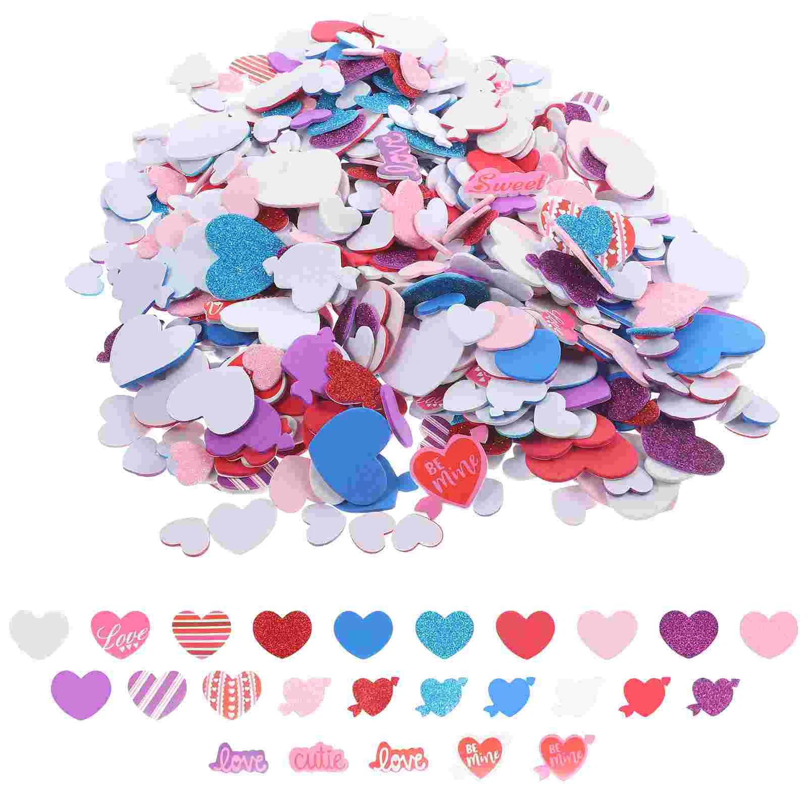 

Love Stickers Foams Heart Self-Adhesive Valentine's Day Paper Wedding Envelope Lovers Craft