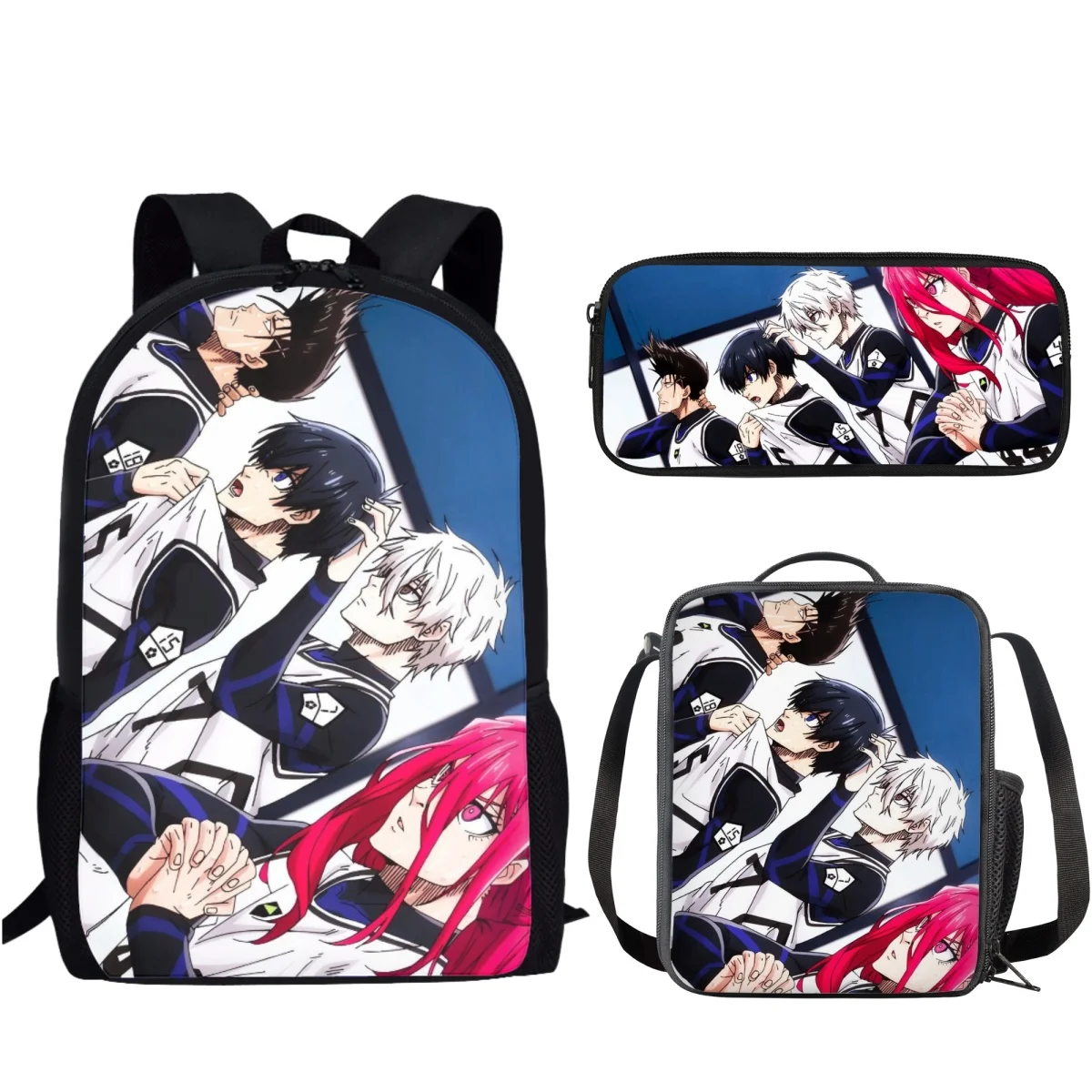 Anime Blue Lock Children School Bag Large Capacity Backpack for Teenage Girl Boys Set of 3 Book Bag/Lunch Bags/Pencil Case
Anime Blue Lock Children School Bag Large Capacity Backpack for Teenage Girl Boys Set of 3 Book Bag/Lunch Bags/Pencil Case